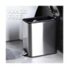 HILFA Cubo de basura rectangular compacto de acero
