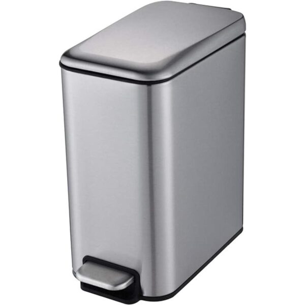 HILFA Cubo de basura rectangular compacto de acero