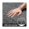 HOMEIDEAS Alfombra de baño gris de 17 x 47 pulgadas ultra_2