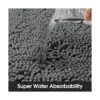 HOMEIDEAS Alfombra de baño gris de 17 x 47 pulgadas ultra_3