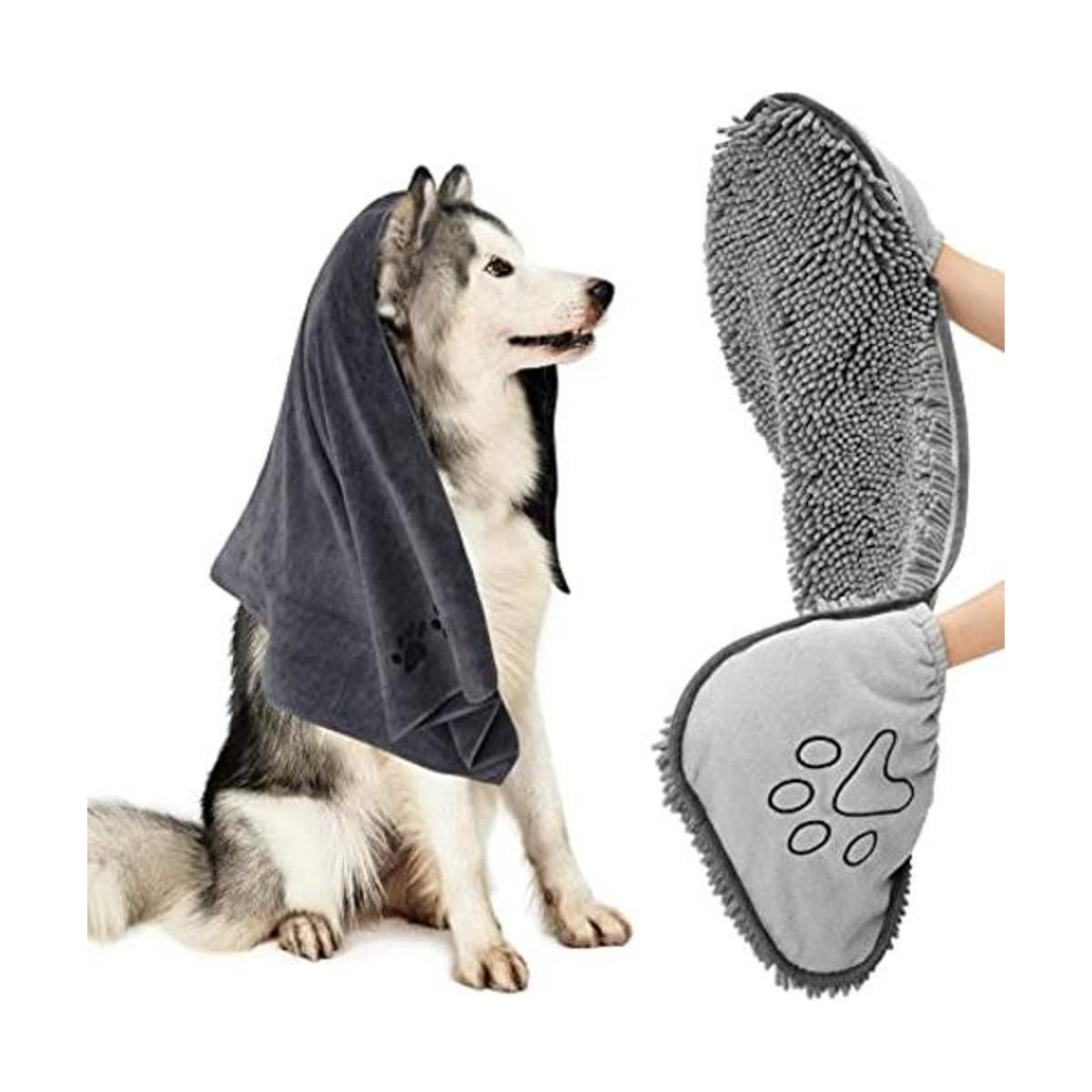 HOMEIDEAS Juego de 2 toallas para perro toallas de