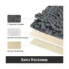 HOMEIDEAS Alfombra de baño gris de 17 x 47 pulgadas ultra_5