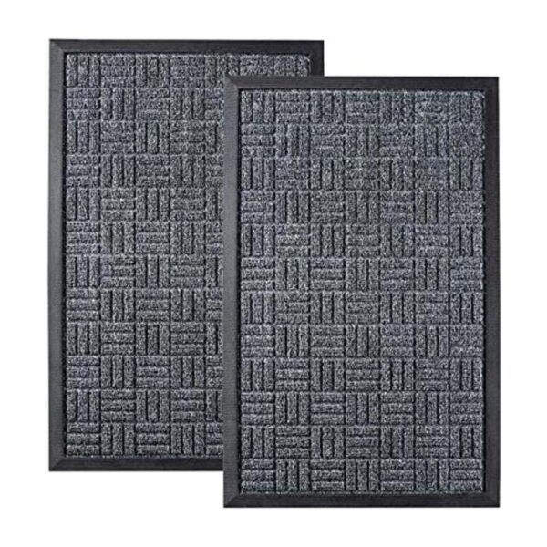 HOMWE Juego de 2 alfombrillas para puerta delantera 29.5