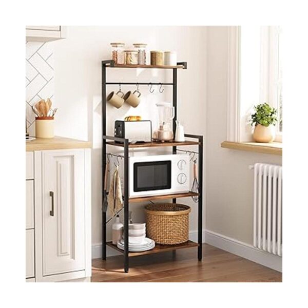 HOOBRO Bakers Rack para cocina soporte de microondas de 4