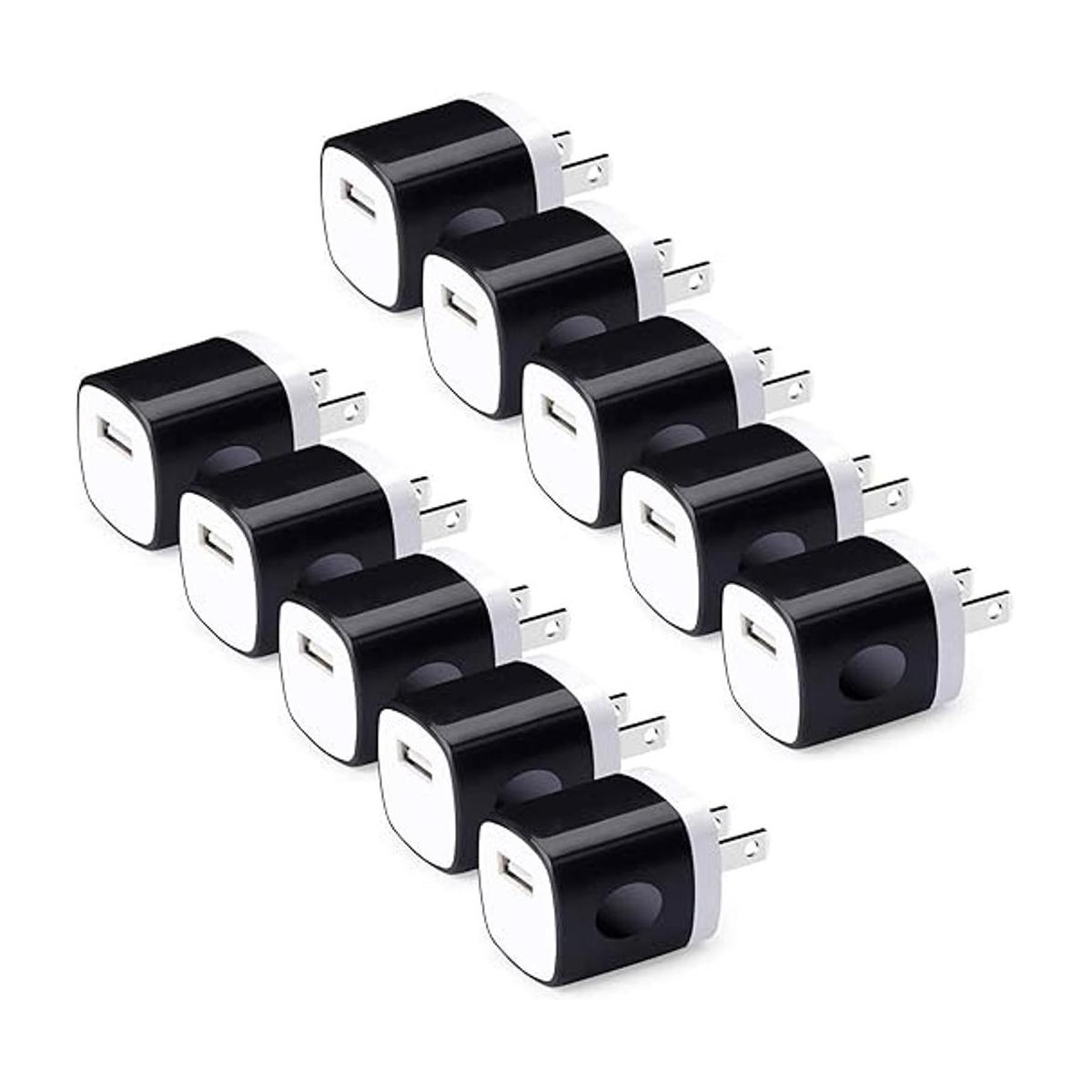 HOOTEK Cubo de carga de pared 10 unidades enchufe USB