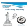 HQRP Filtro de escape compatible con Eureka Airspeed EF7_4