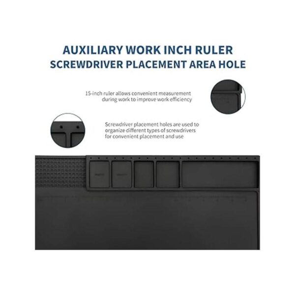 HTM202 Alfombrilla de soldadura de silicona negra