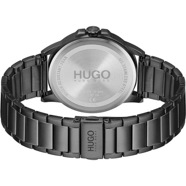 HUGO First Reloj casual de cuarzo de acero inoxidable y_3