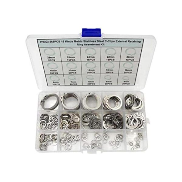 HVAZI Kit surtido de anillos de retención externos de 265_1