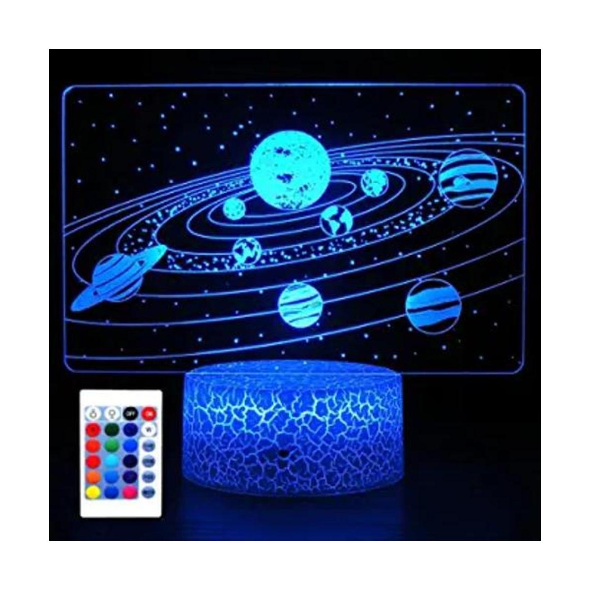 HYODREAM Lámpara de mesa lateral con ilusión óptica 3D del