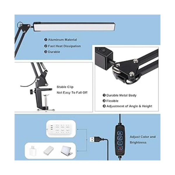 HaFundy Lámpara de escritorio LED ajustable para el_2