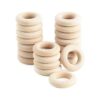Hagao Anillos de madera natural anillos de madera para