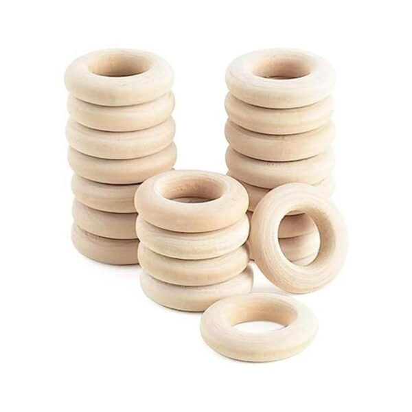 Hagao Anillos de madera natural anillos de madera para