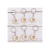 Hagao Anillos de madera natural anillos de madera para