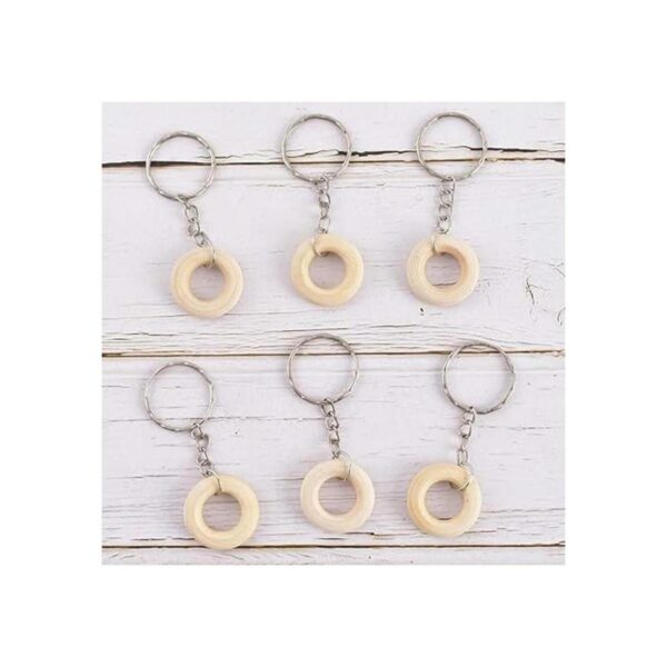 Hagao Anillos de madera natural anillos de madera para