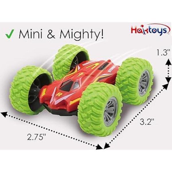 Haktoys Mini coche de acrobacias con control remoto para_2