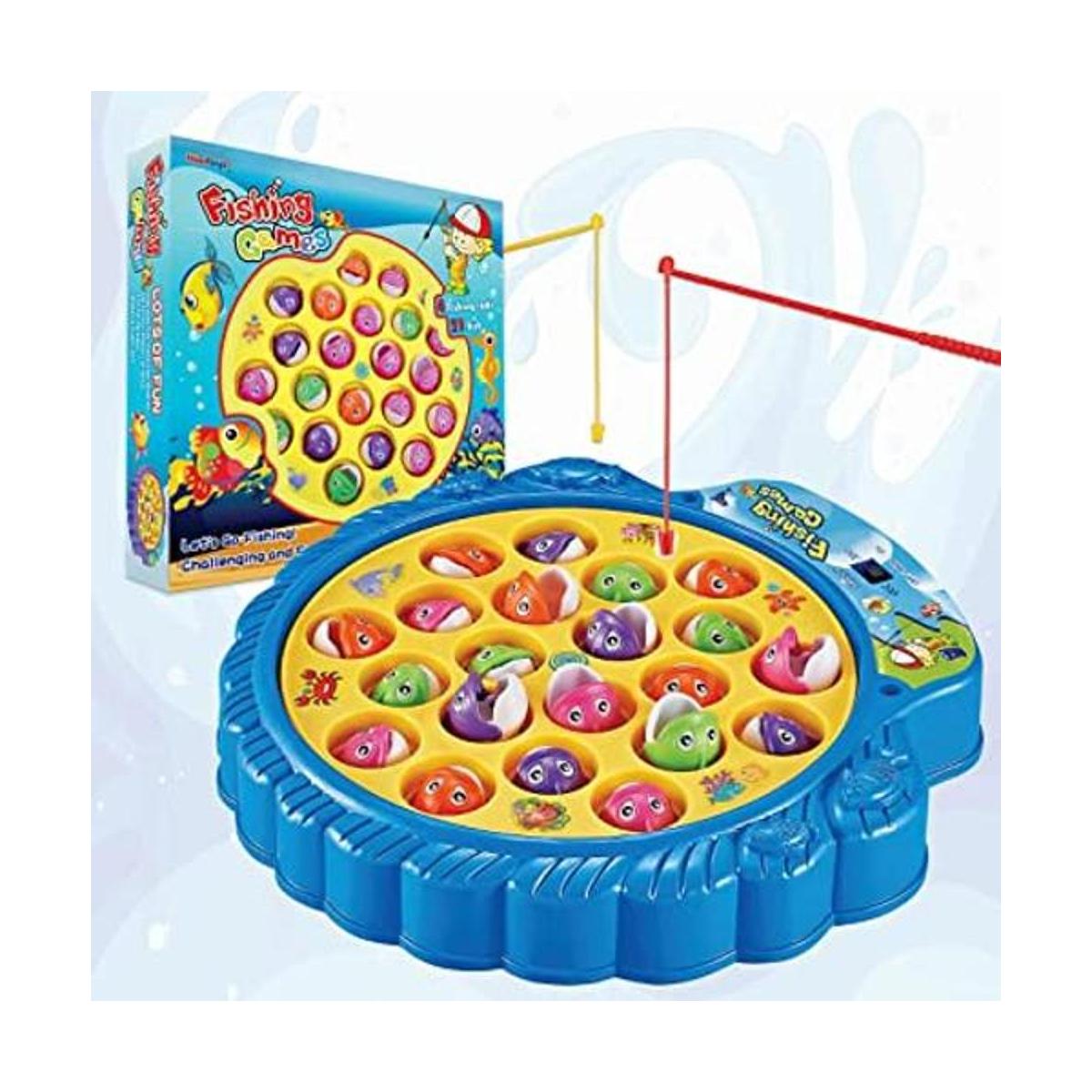 Haktoys Juego de juguetes de pesca con tabla giratoria con
