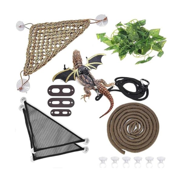 Hamiledyi Accesorios de tanque de dragón barbudo lagartija