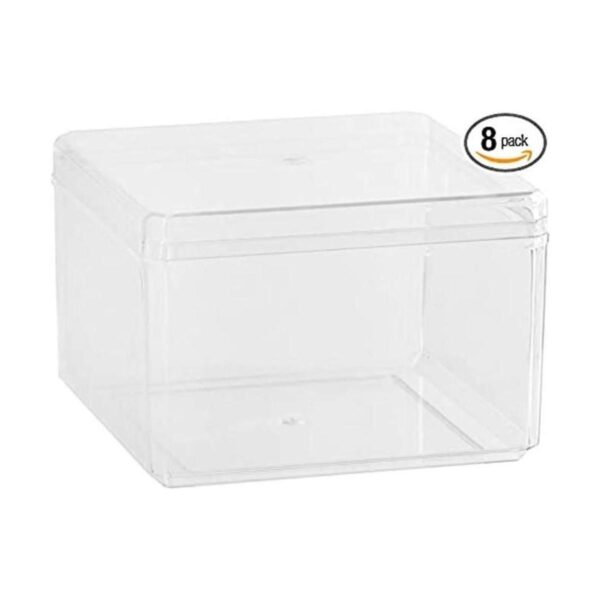 Hammont Cajas acrílicas transparentes paquete de 8_1