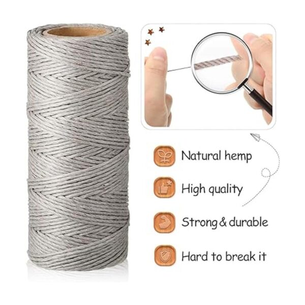 Juego de 6 rollos de hilo de hilo de hilo de lino cuerda