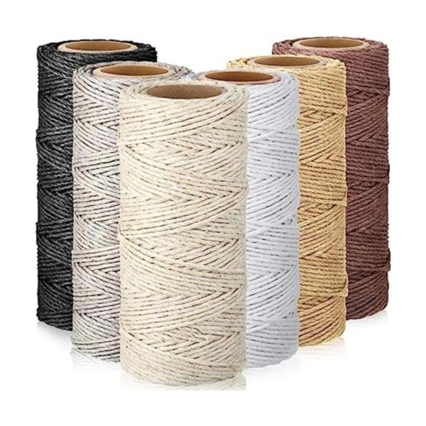 Juego de 6 rollos de hilo de hilo de hilo de lino cuerda