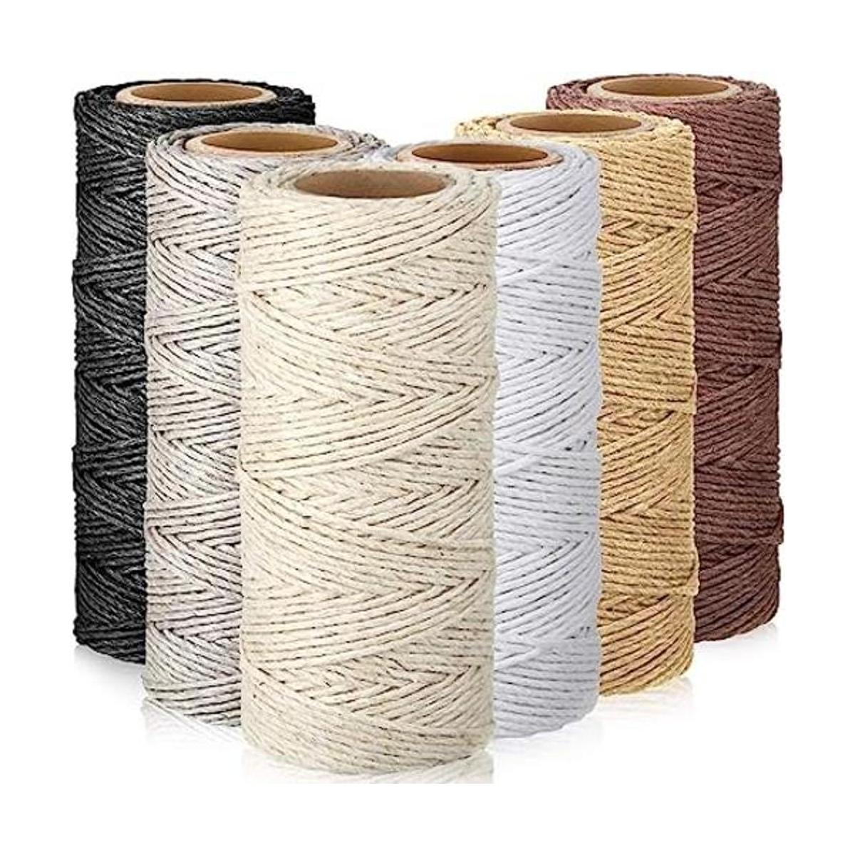 Juego de 6 rollos de hilo de hilo de hilo de lino cuerda