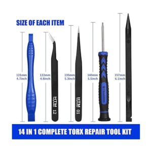 HengTianMei Juego de destornilladores Torx 14 en 1 con