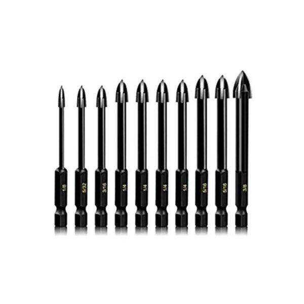 Juego de brocas de hormigón de vidrio de 10 piezas brocas