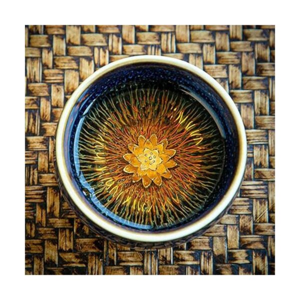 Taza de té china Jianzhan hecha a mano con esmalte