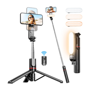 Trípode estable para selfie con luz de relleno barra_1