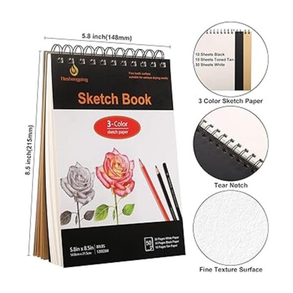 Kit de dibujo 78 lápices de grafito de acuarela de color