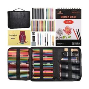 Kit de dibujo 78 lápices de grafito de acuarela de color