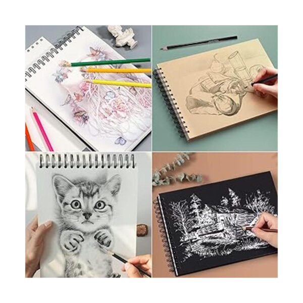 Kit de dibujo 78 lápices de grafito de acuarela de color