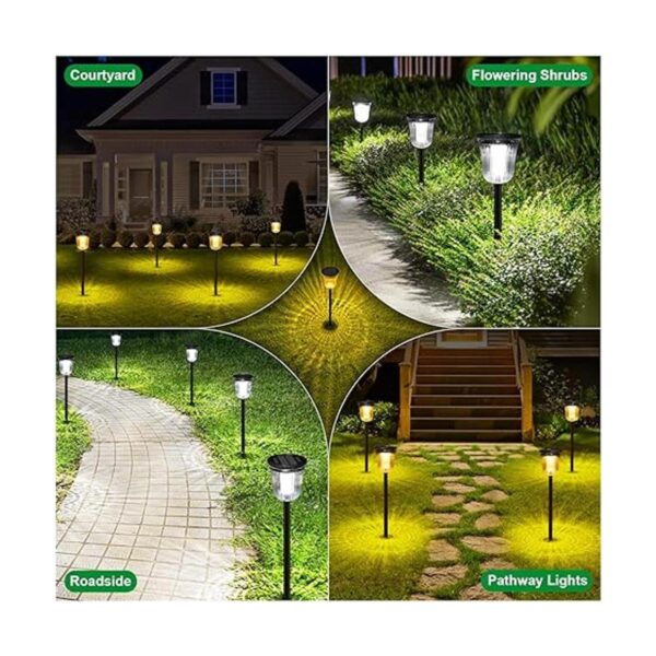 JSOT Luces solares para caminos de 200 lúmenes paquete de_2