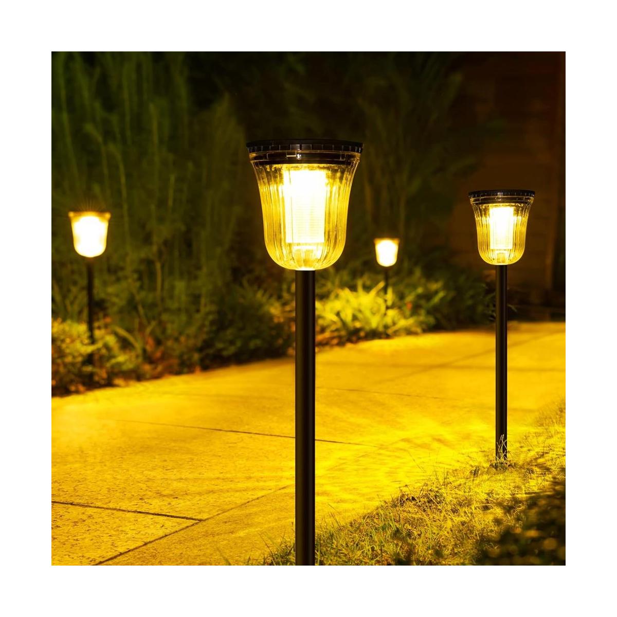 JSOT Luces solares para caminos de 200 lúmenes paquete de