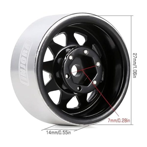 INJORA Rueda Beadlock 1.0 de acero con sello Beadlock_3