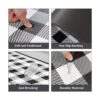 Juego de alfombras y alfombras de cocina en blanco y_4