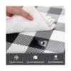 Juego de alfombras y alfombras de cocina en blanco y_5