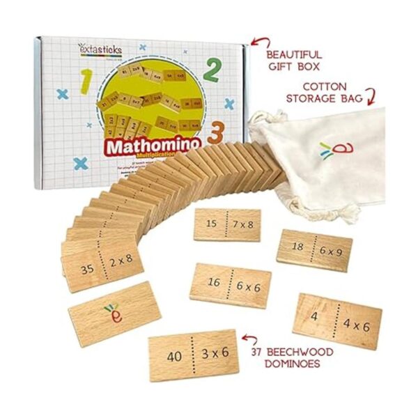 Juego de matemáticas de dominó multiplicación Juguete de_3