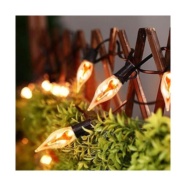 Guirnalda de luces de llama parpadeante para decoración de_2