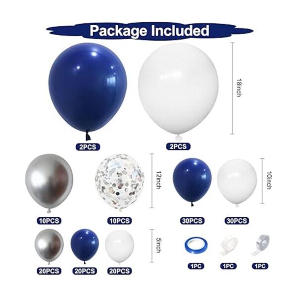 Juego de 144 guirnaldas de globos color azul marino y