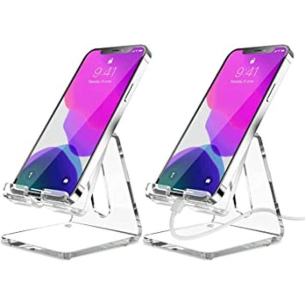 KTRIO Paquete de 2 soportes acrílicos para teléfono_1