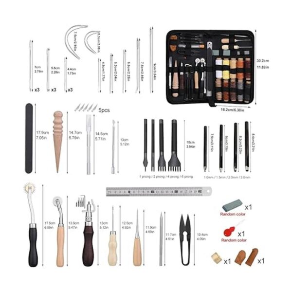Herramientas de trabajo de cuero kit de reparación de_2