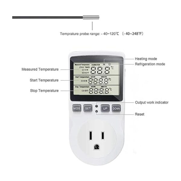 KABASI Controlador de temperatura digital termostato de_2