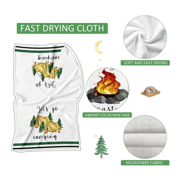 Juego de 4 toallas de cocina para campamento juego de 4