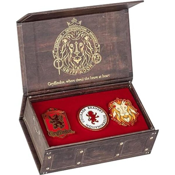 Harry Potter Gryffindor Juego de 3 pines esmaltados caja