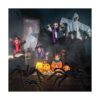 Juego de 4 arañas peludas de Halloween accesorios de