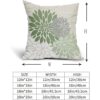Juego de 2 fundas de almohada de dalia verde salvia de 18