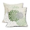 Juego de 2 fundas de almohada de dalia verde salvia de 18