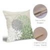 Juego de 2 fundas de almohada de dalia verde salvia de 18